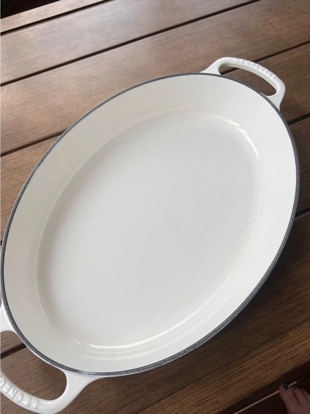 New — Le Creuset Signature Oval Baker White NWT 3 Quart